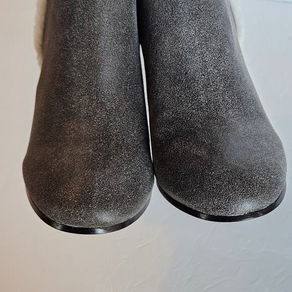 Joie Lorring Shearling Ankle Bootie Women's Size 10 EU 40 Glam Night Out Party - Picture 3 of 13